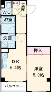 リバージュ清水【4階】の間取り