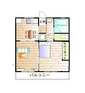 コーポ本田【302号室】の間取り