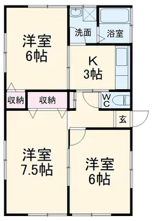 ル・ミアン中里【2階】の間取り