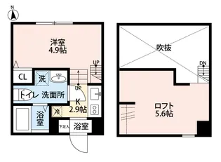 ジオーレ稲田堤【1階】の間取り