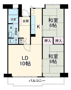 美浜東エステート5号棟【8階】の間取り