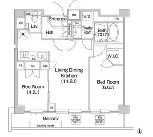 コンフォリア駒場【4階】の間取り