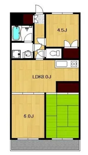 クレッシェンド・中川【2階】の間取り