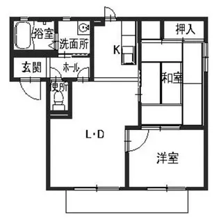 ヴィリジアン・ガーデンA・B【A201号室】の間取り
