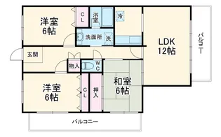 ロイヤルクイーンズパーク春日【6階】の間取り