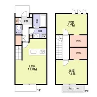 ウィステリア清水【1階】の間取り
