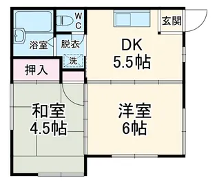 サニーフラットA棟【1階】の間取り