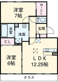 ブロッサムB棟【3階】の間取り
