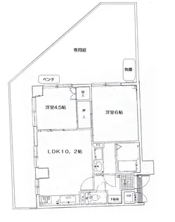 ローズヴィラ北白川【106号室】の間取り