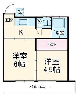 第六コーポ【201号室】の間取り