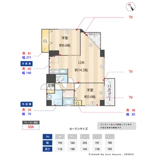 レイルビルⅢ【6階】の間取り