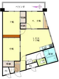 戸山ハイツ【4階】の間取り