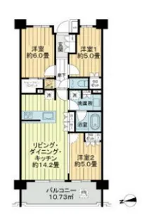 クレアホームズ千葉松波【4階】の間取り