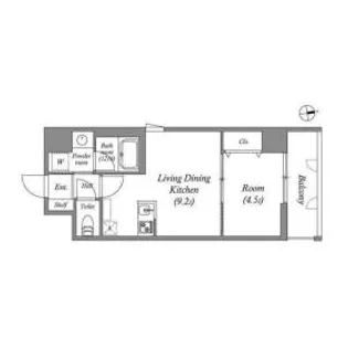 ブロード服部天神駅前レジデンス【502号室】の間取り