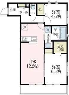 ヴァローレⅢ【2階】の間取り
