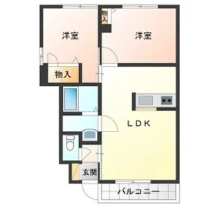 Mon Cheri【A101号室】の間取り