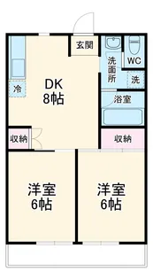 グレイスコート幸Ⅰ【2階】の間取り