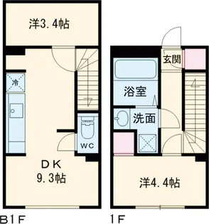 CREAL新高円寺【104号室】の間取り