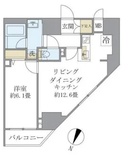 エレミ本蓮沼【13階】の間取り
