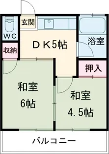 峯アパート【102号室】の間取り
