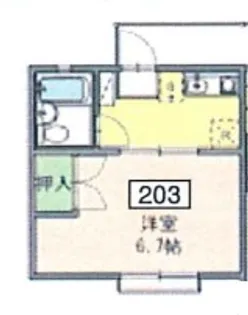 MOISTURE GARDEN上野町【203号室】の間取り