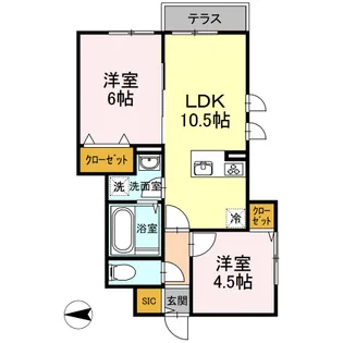 S−Flat B棟【1階】の間取り