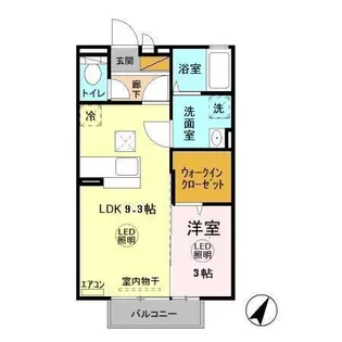 メゾン・ド・フルール【1階】の間取り