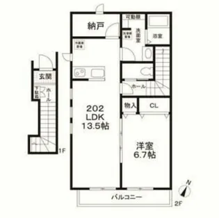 コンフォールA【2階】の間取り