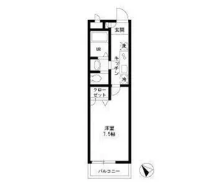 ディアコート日野台【01030号室】の間取り