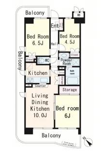 モア・ステージ西千葉【3階】の間取り
