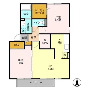 セピアコート A【201号室】の間取り