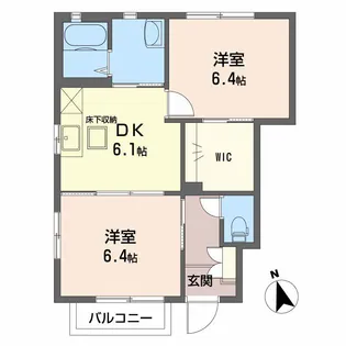 ストロベリーフィールズC【1階】の間取り
