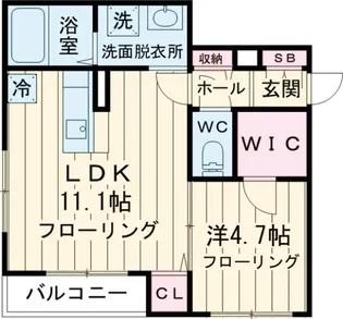 エルミタージュ南烏山【2階】の間取り