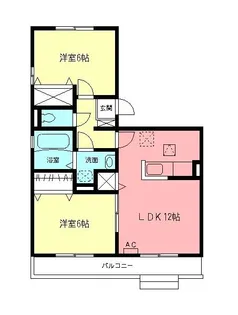 アクシス中央林間【0208号室】の間取り