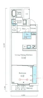 SOLASIAresidence大井町【203号室】の間取り