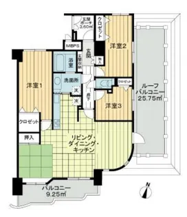 ハイホーム亀有弐番館【6階】の間取り