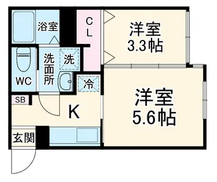 コネクトパーク末広【1階】の間取り