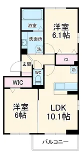 ヒルズ石和 A棟【101号室】の間取り