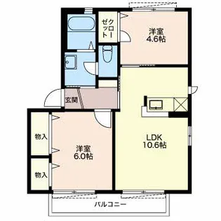 ボナール【1階】の間取り