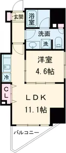 ミリアレジデンス新宿御苑Ⅱ【6階】の間取り