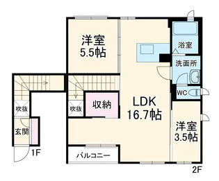 ジュビリアン【2階】の間取り