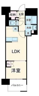 オープンレジデンシア名駅南グランアート【6階】の間取り