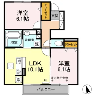 メルベーユ・S【1階】の間取り