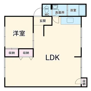 グリーンハイツ毛賀知【5階】の間取り