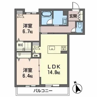 アネックス神明【205号室】の間取り