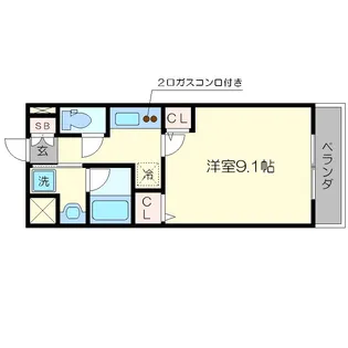 フォース三条【3階】の間取り