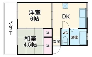 ベア・コーポ【1階】の間取り
