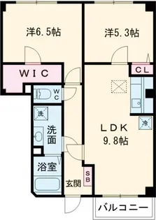 メゾン・ベルデュール B【1階】の間取り
