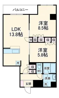 Win Deer 西船橋【6階】の間取り