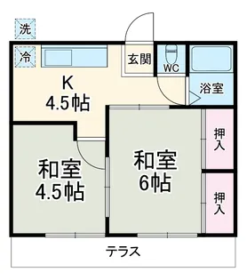 中台荘【1階】の間取り
